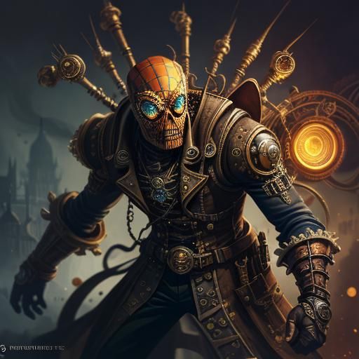 Steampunk Spider Splash Art Concept