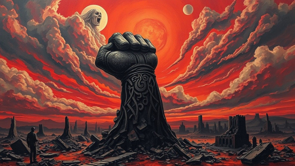 Post-Apocalyptic Impasto Horror in Art Deco Style