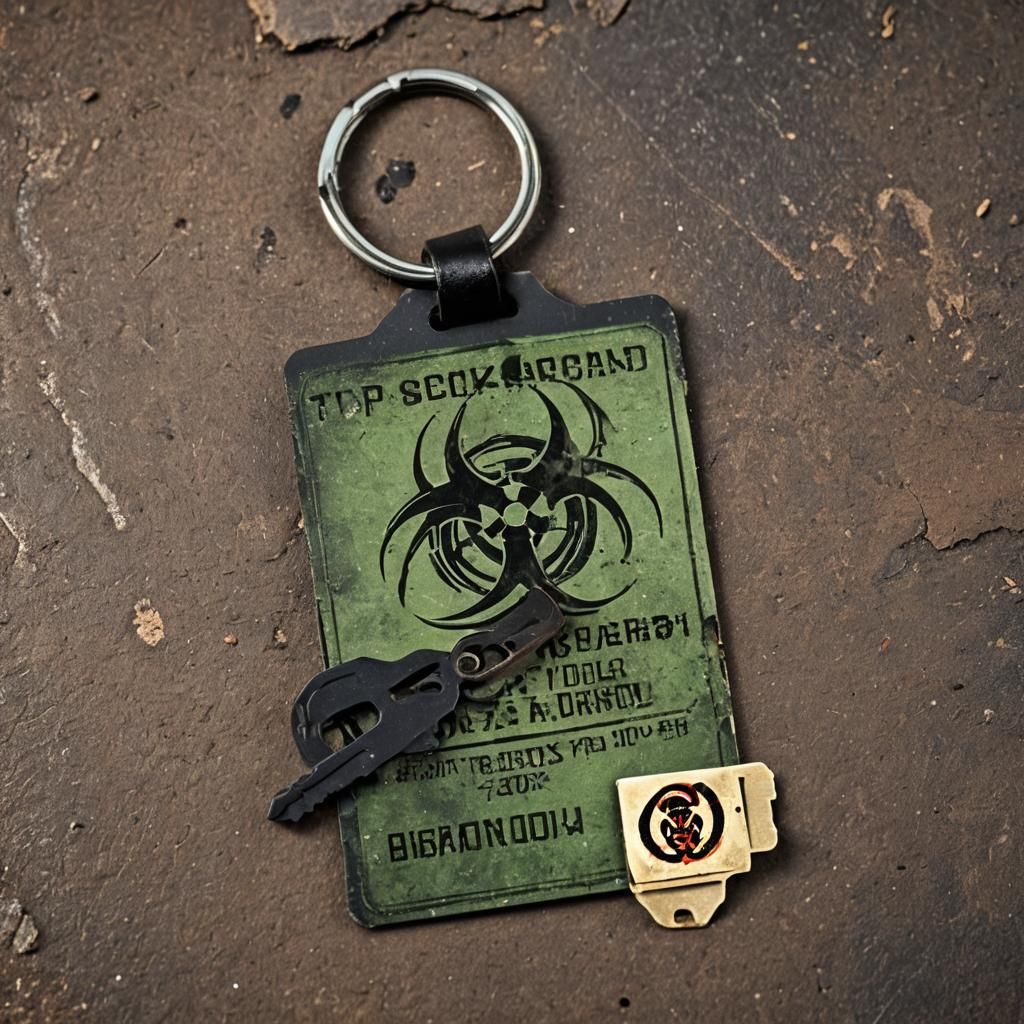 Biohazard Keycard in Post-Apocalyptic Wasteland