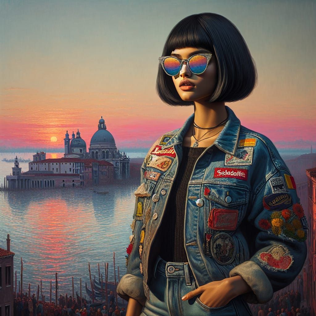 Sunset Portrait in Venetian Style
