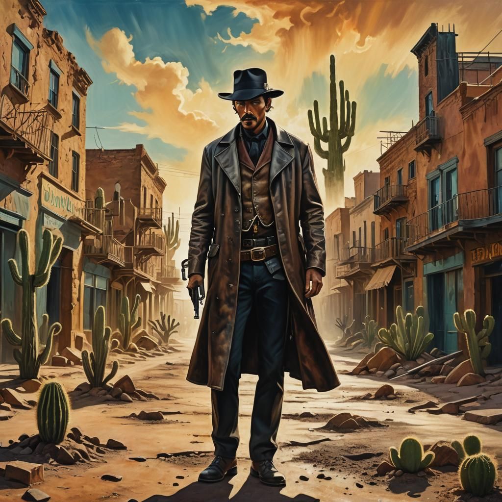 Surreal Django in Durango with Melting Buildings