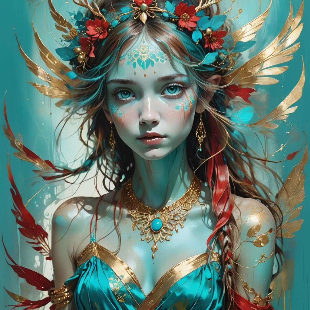 Goddess Portrait in Fairy Tale Style