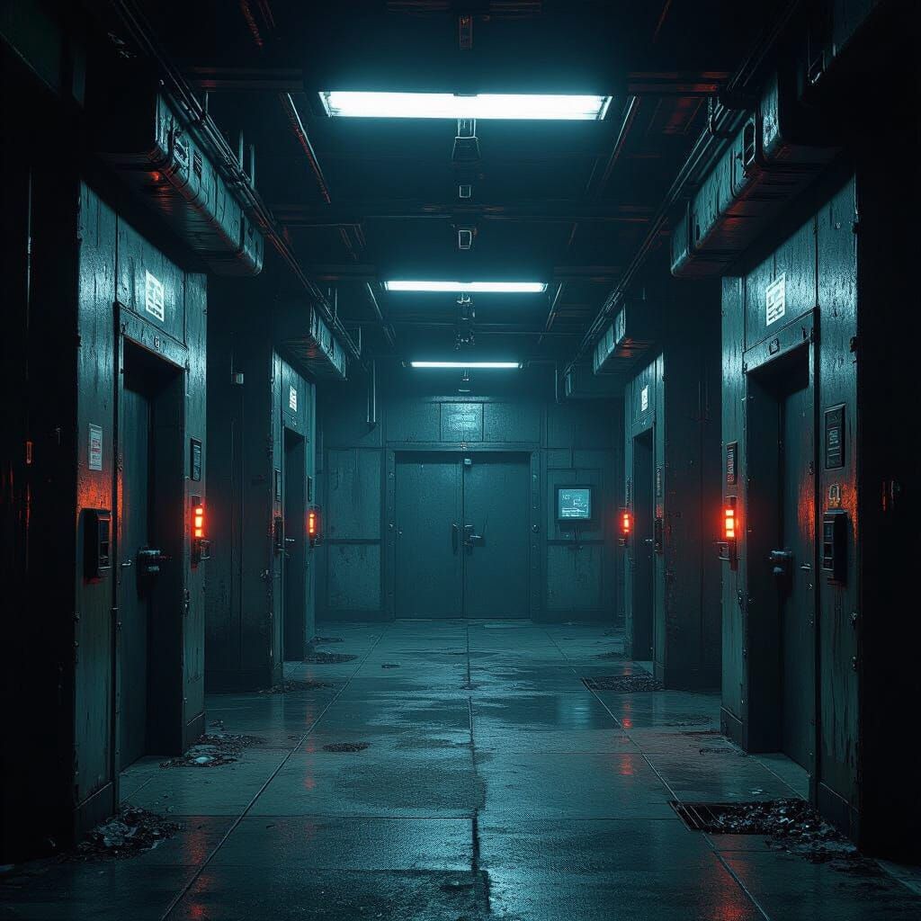 Dystopian Blackout at Abandoned SCP Research Facility