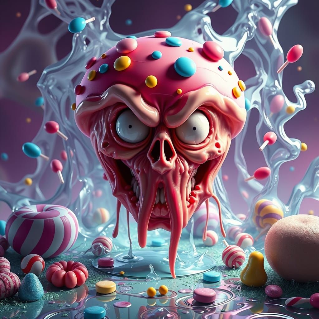 Whimsical Candy Art: Bizarre Fantasy and Creepy Elements
