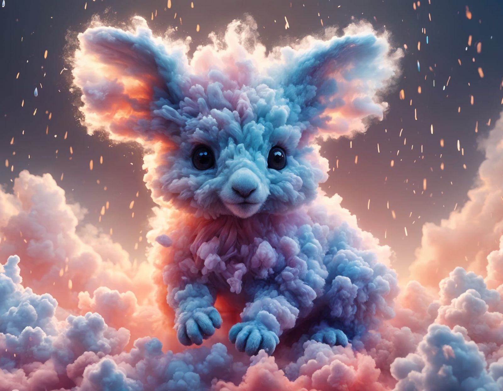 Cloud Kangaroo Joey in Pastel Palette