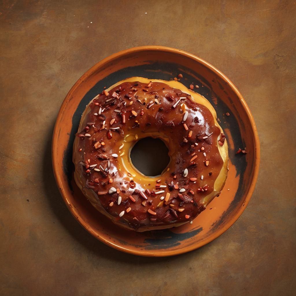 Spicy Bacon Doughnut in Cinematic Style