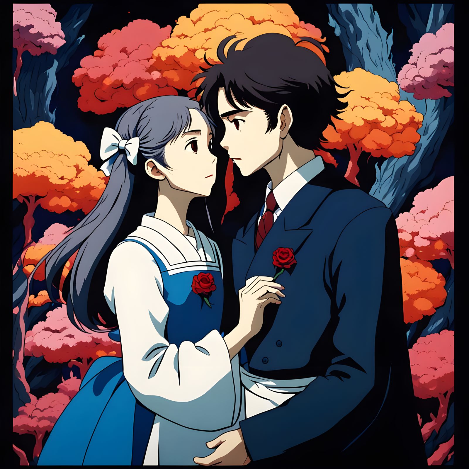 Gothic Dreamcore: A Dark Romantic Anime Vision