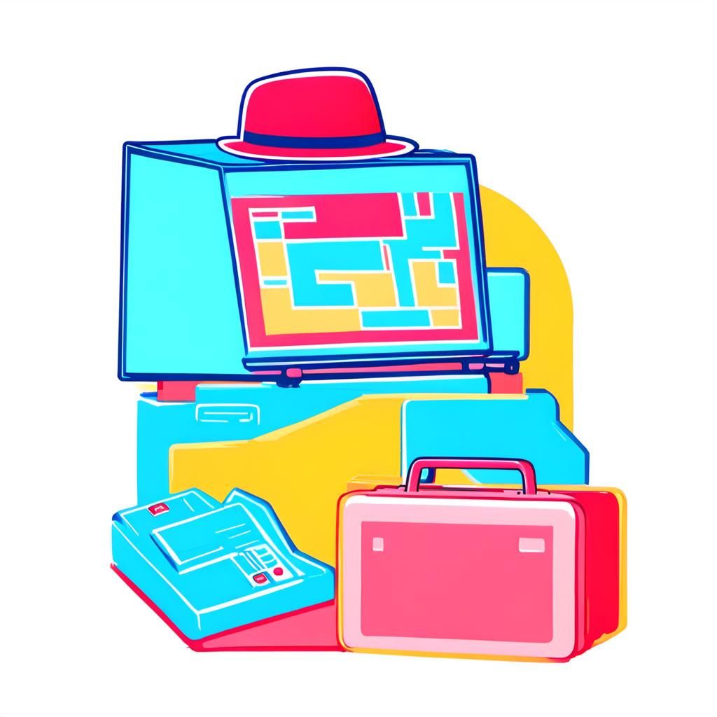 Heroic Traveler in Pixar-Style Soviet Poster Art