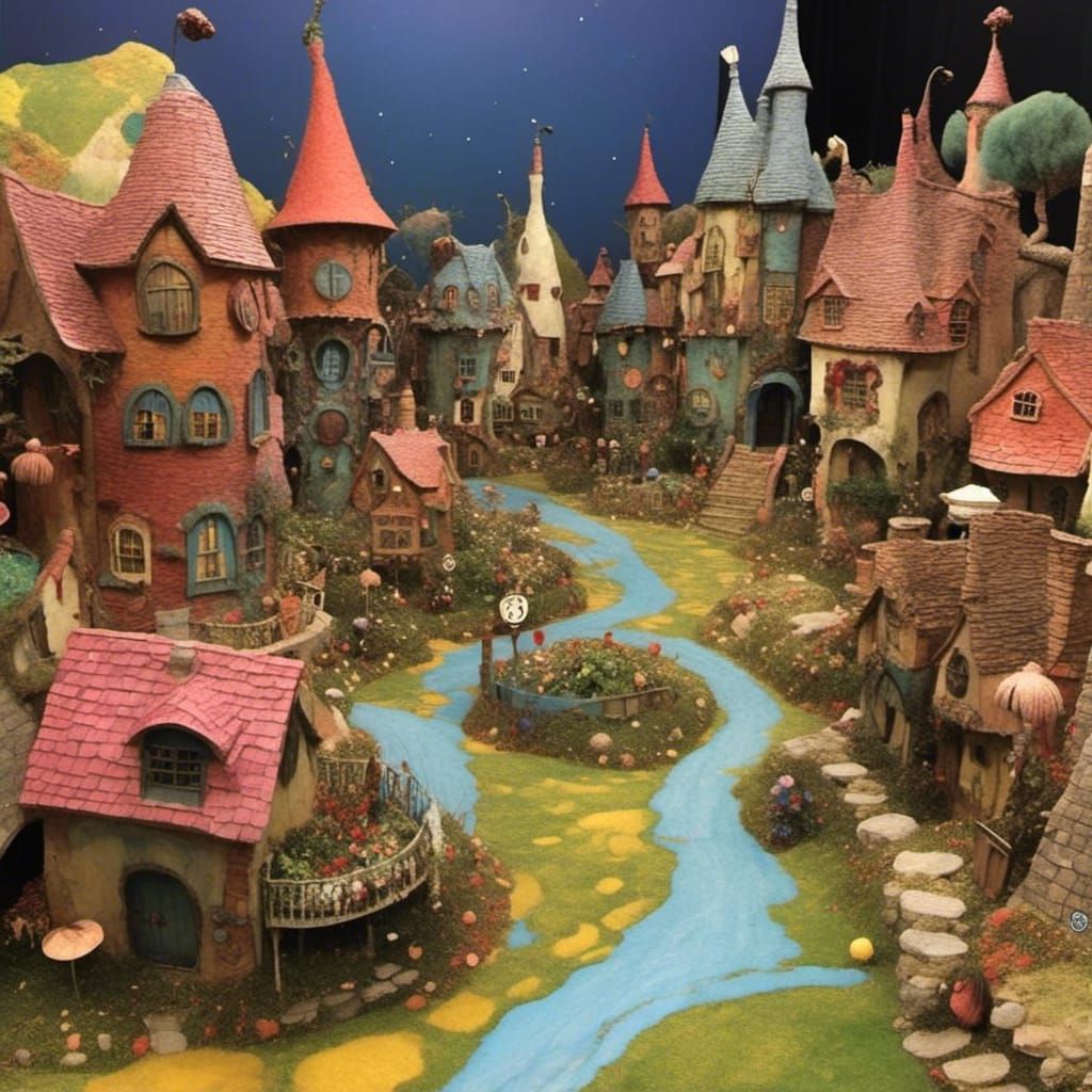 Mole Rat Village Inspired by Alice in Wonderland