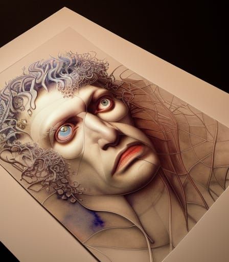 Ethereal Automatic Drawing in Watercolor Style