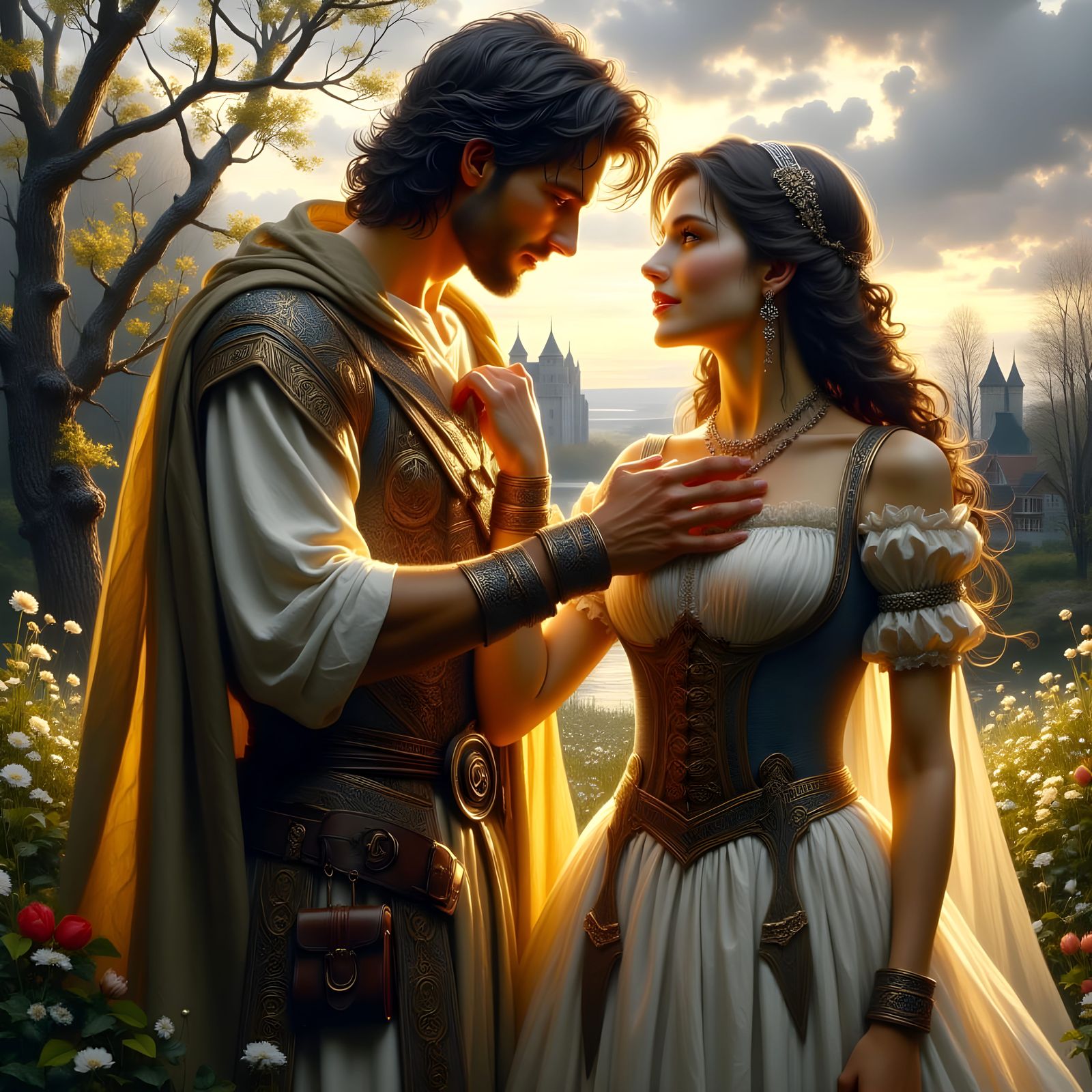 Tristan and Isolde Rekindle Love in Springtime Castle