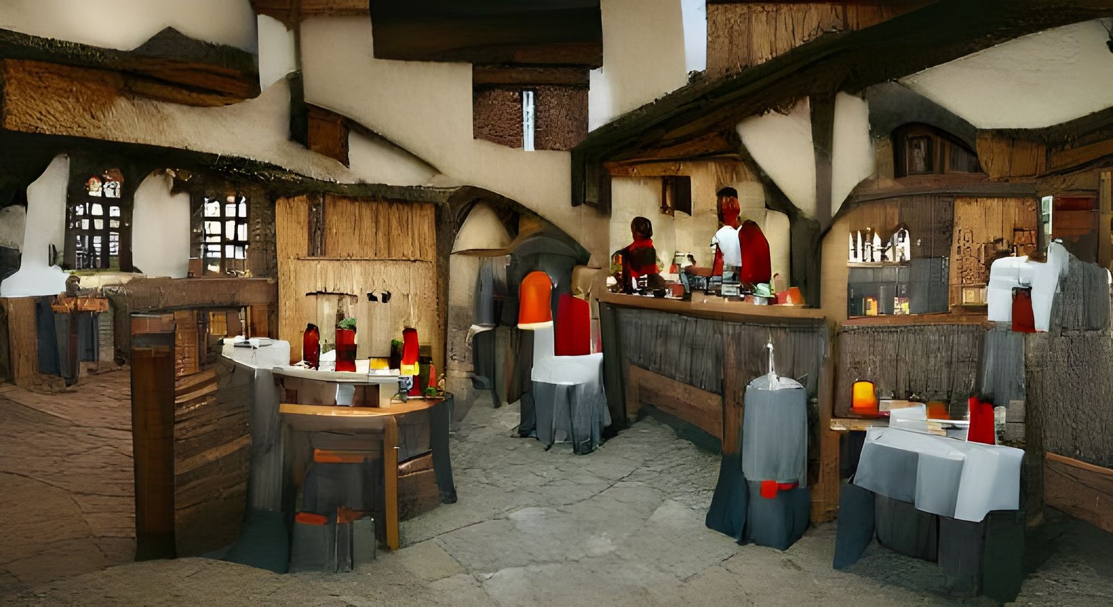 Lively Medieval Tavern Scene
