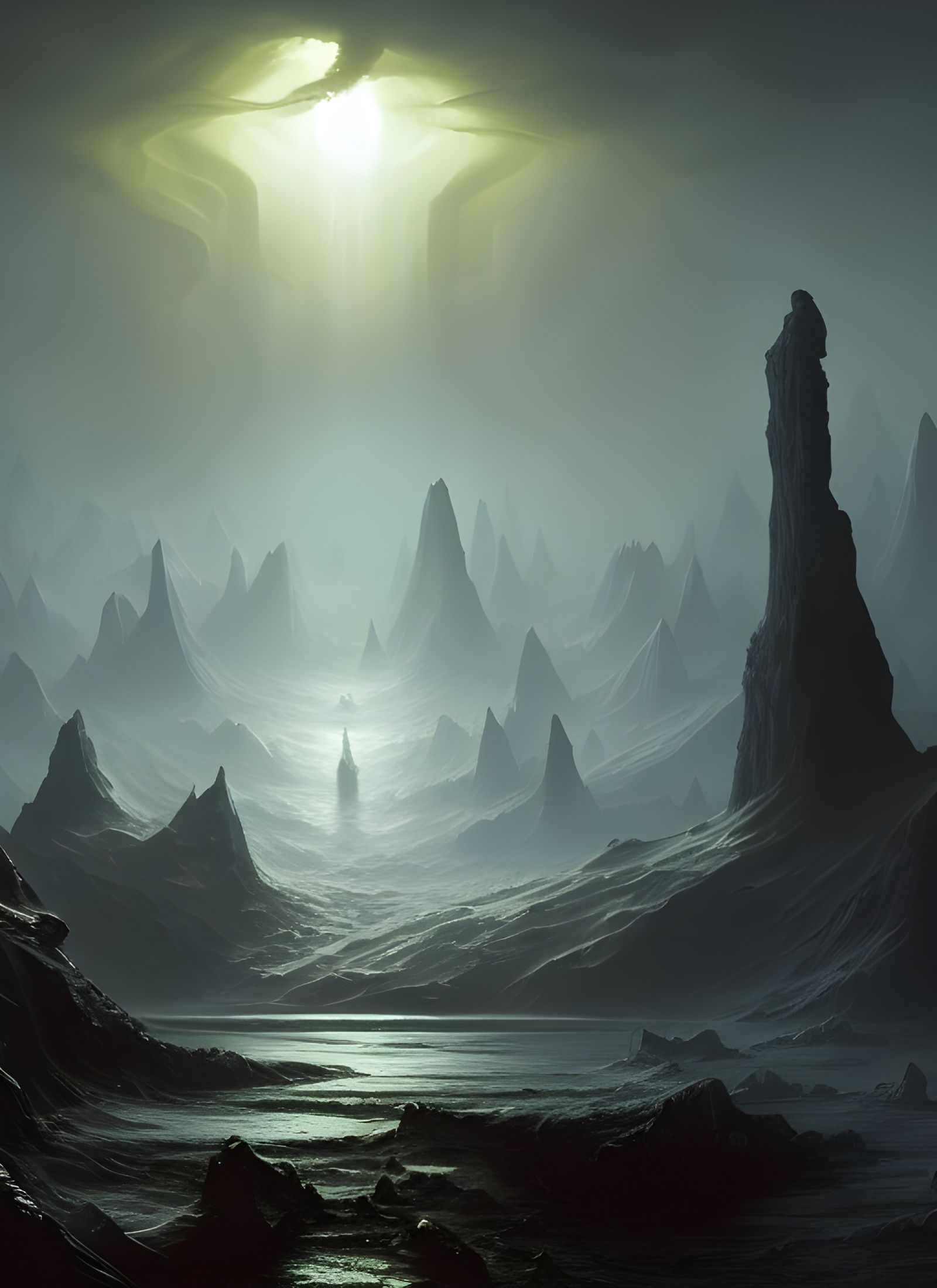 Apocalyptic Landscape in Hyperrealistic Style