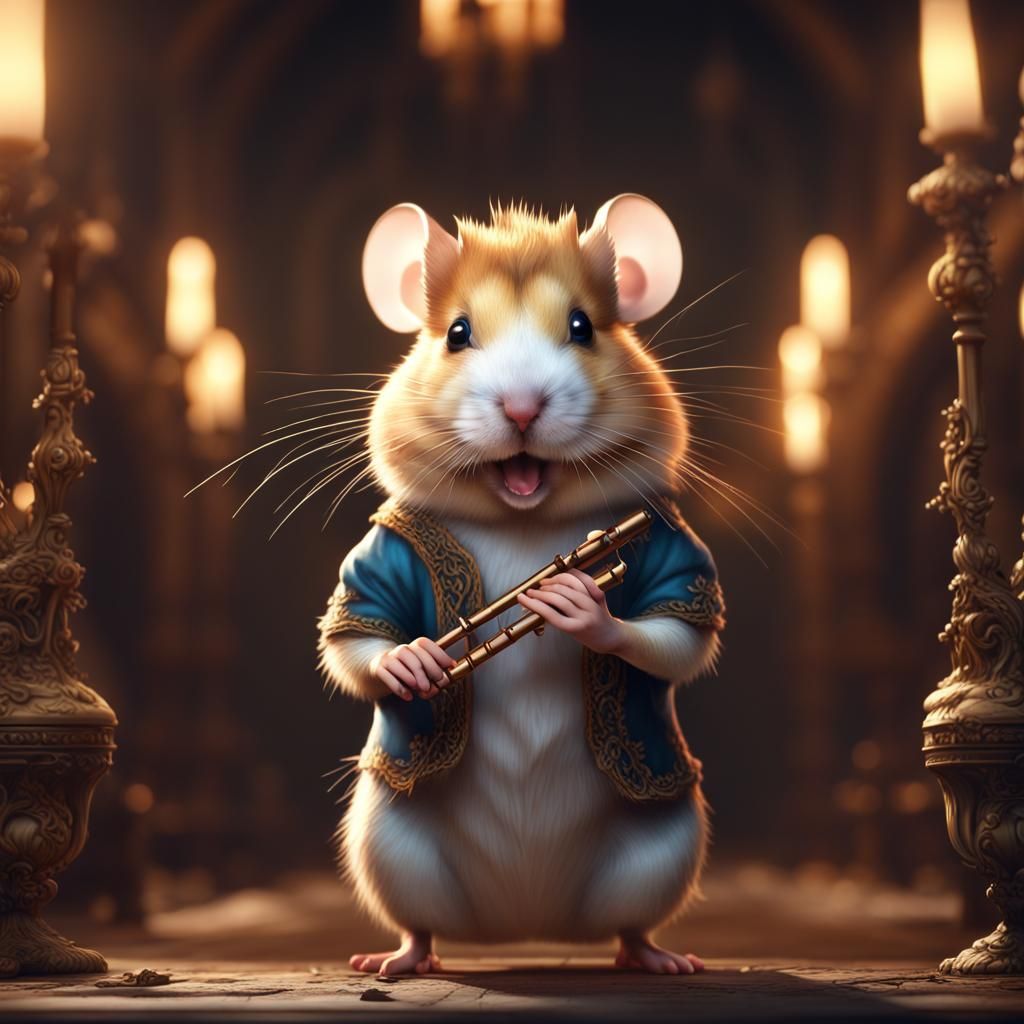 Hamster Concert: A Detailed Matte Painting