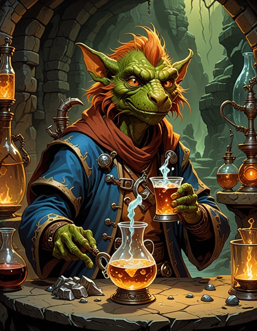 A kobold Alchemist