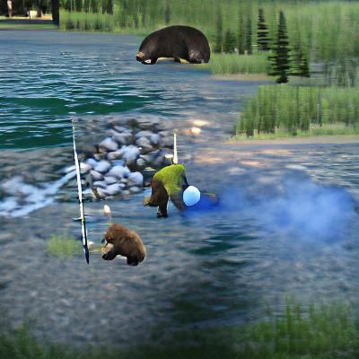 Bear Attack at Campsite Near Fishing River