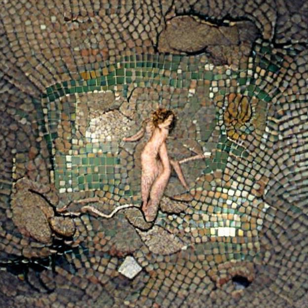 Classical Mosaic of Nude Nymph