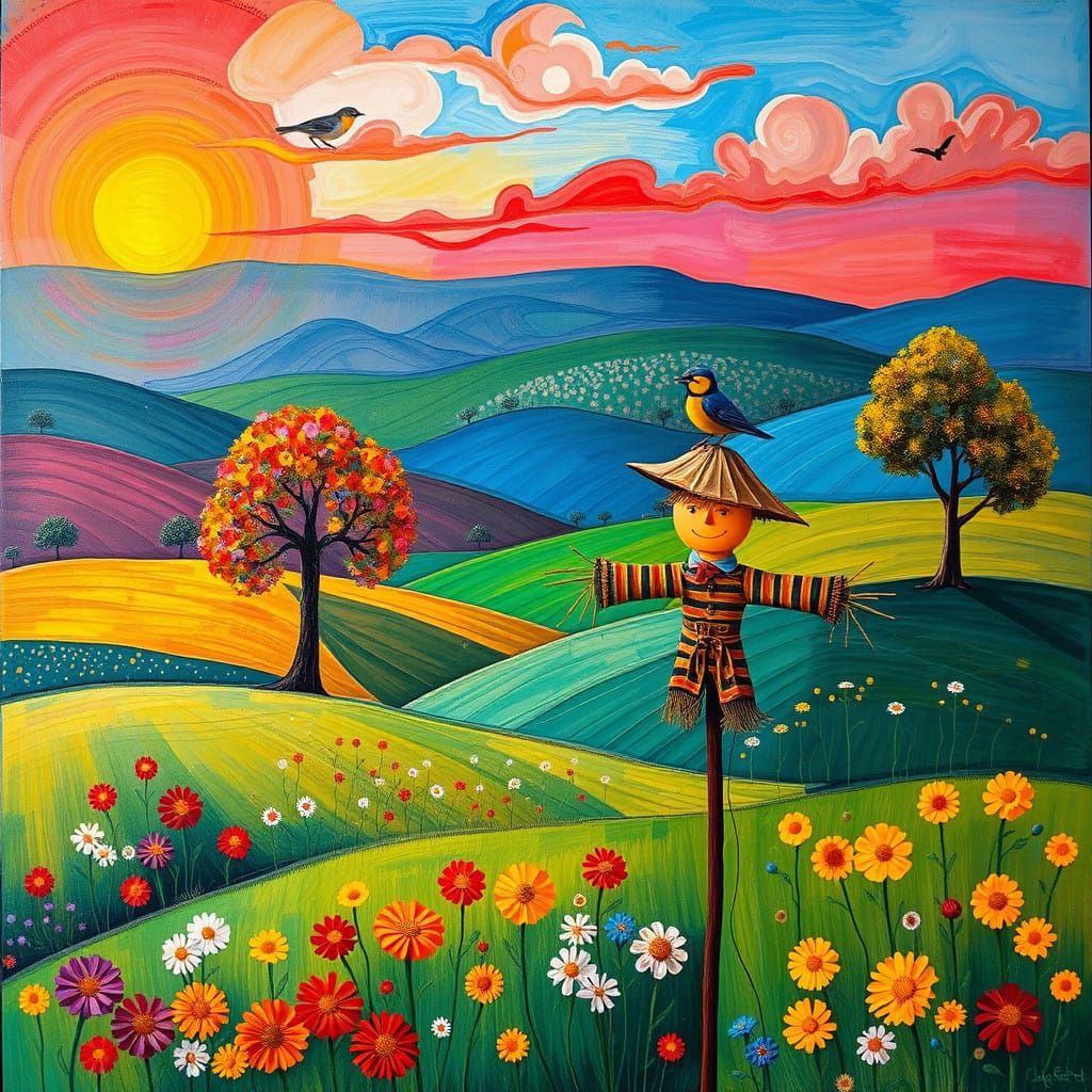 Extra colourful landscape