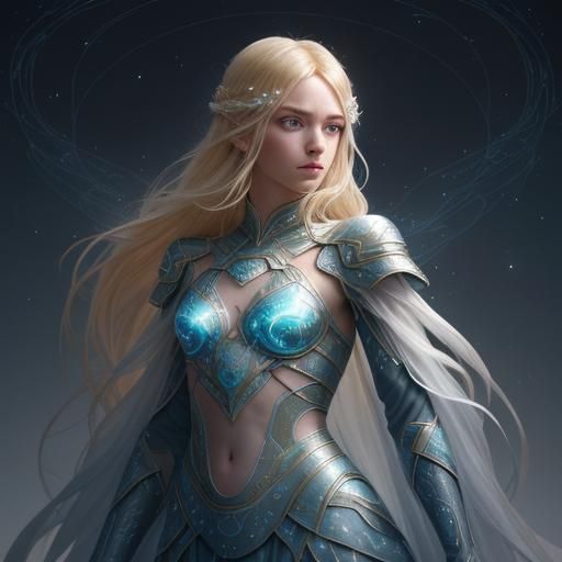 Young Heroine in ASCII Art Fantasmagoria