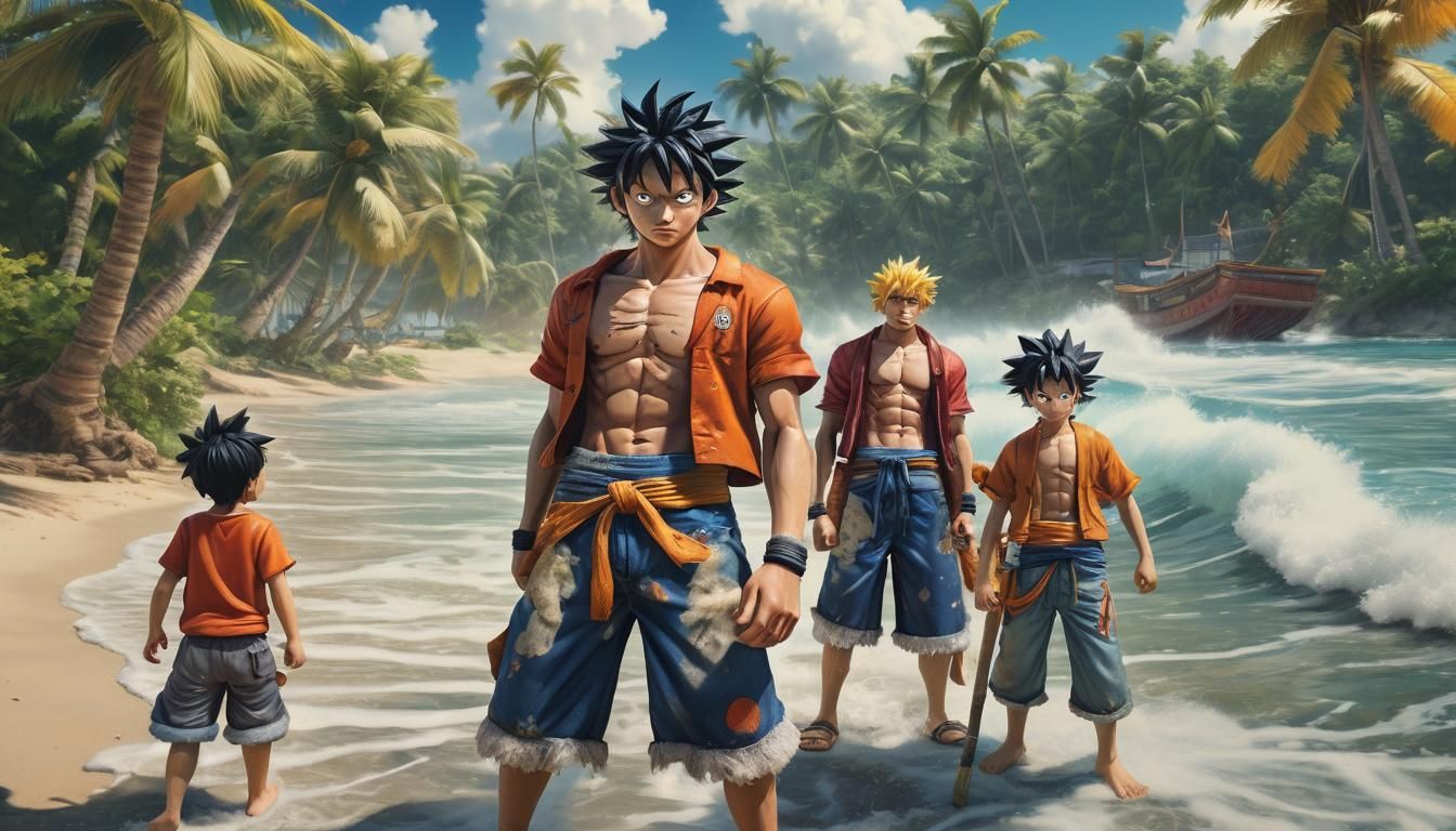 Legendary Heroes Unite on a Tropical Paradise Beach