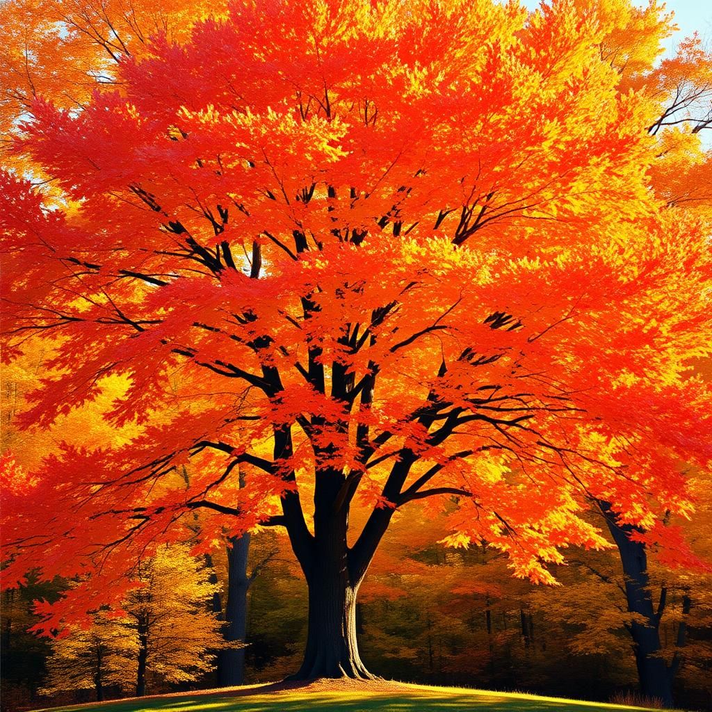 Majestic Maple Tree in Autumn Splendor