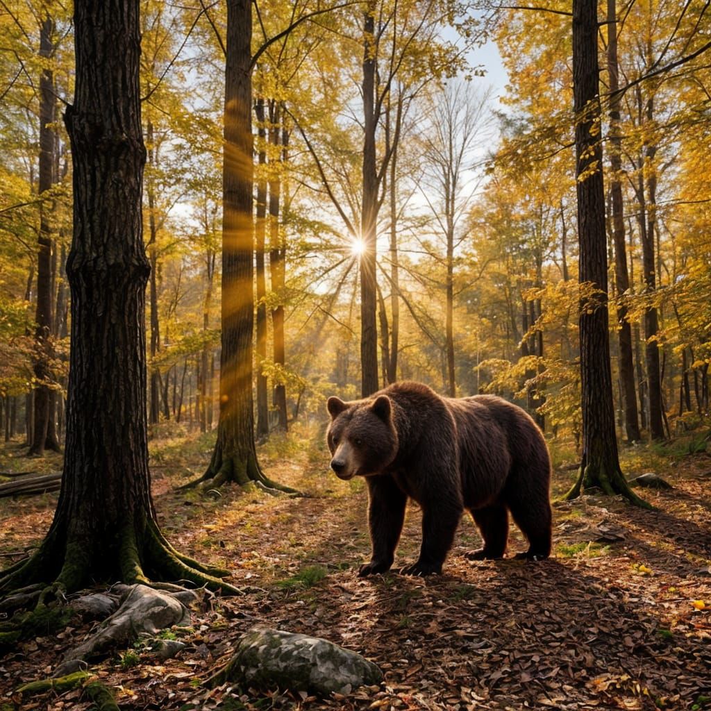 Majestic Grizzly Bear in Natural Habitat