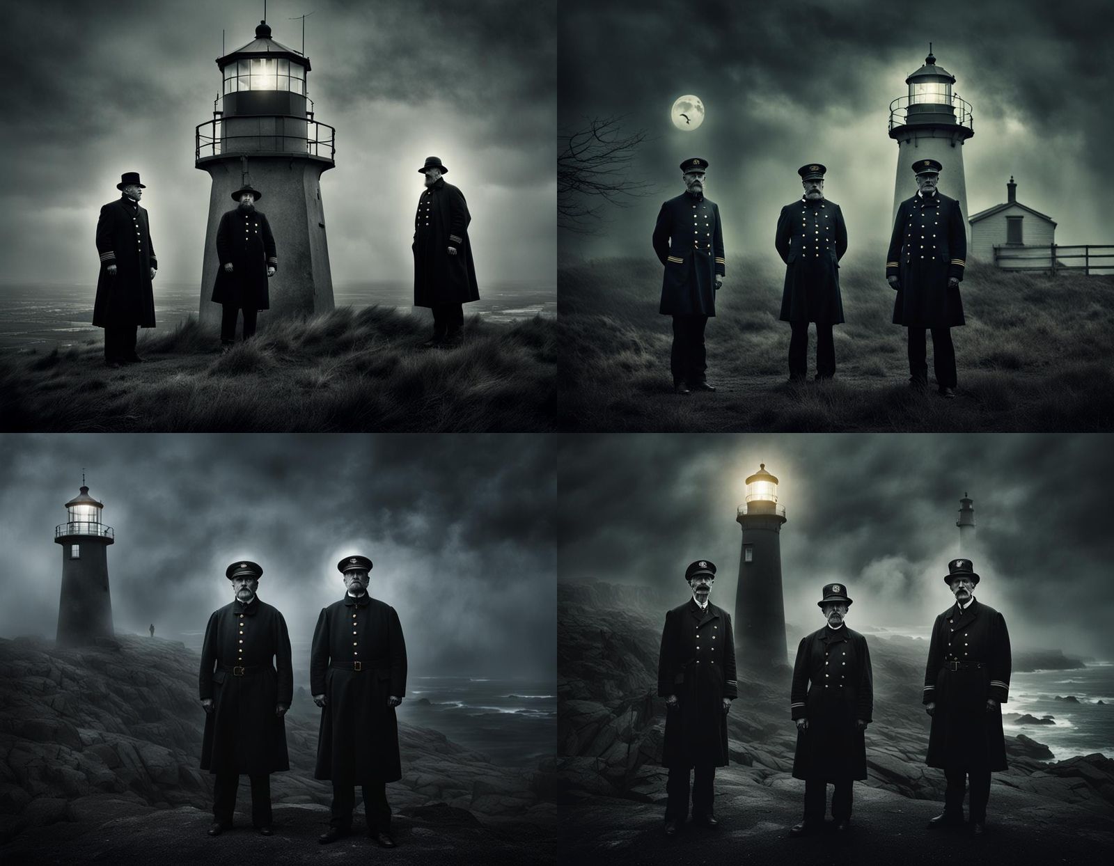 Ethereal Lighthouse Keepers in Spectral Form