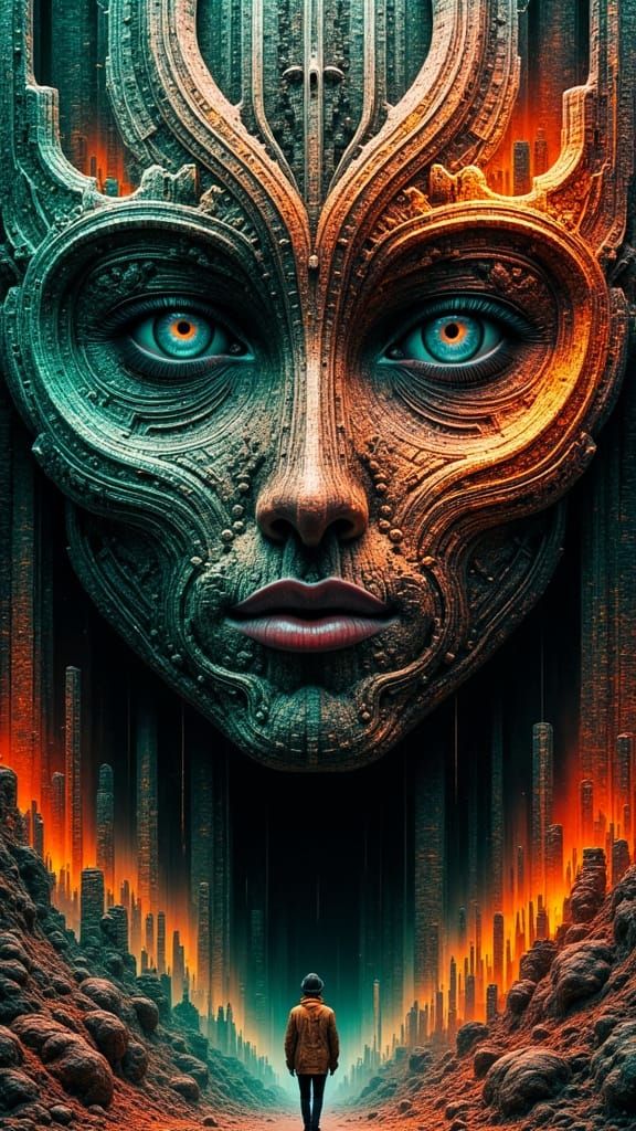 Abstract Reality: Fractured Pigment Topology in Digital Art