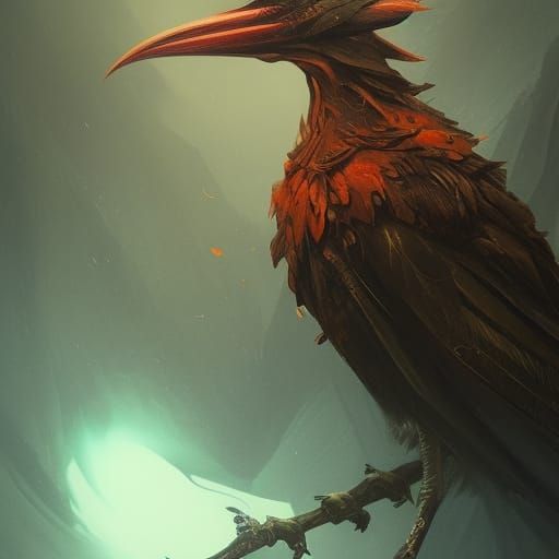 Dark Fantasy Hell Bird Concept Art