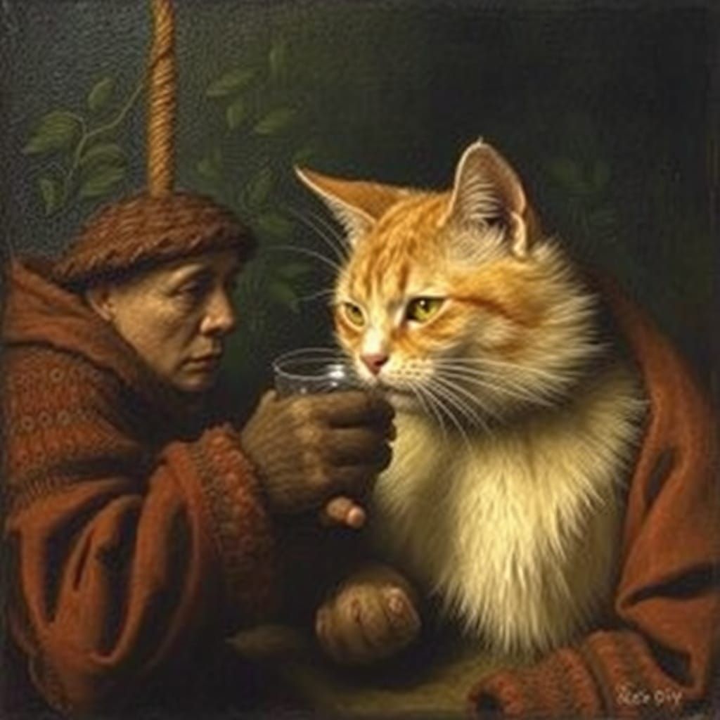 Cat Asks About Draft, Inspired by Otto Dix and Antonello da ...