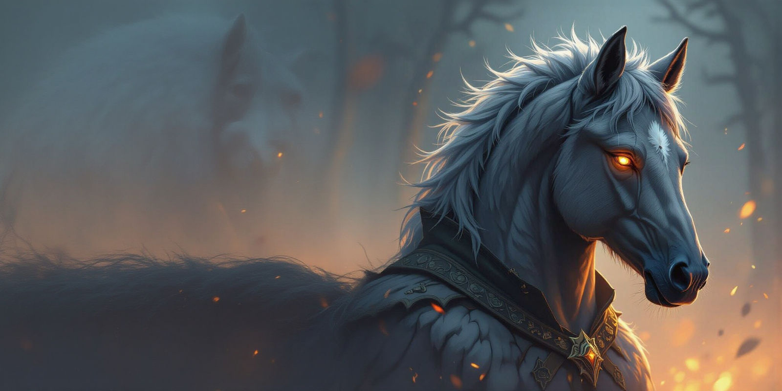 Wolf-Horse Hybrid: A Majestic Fantasy Creature