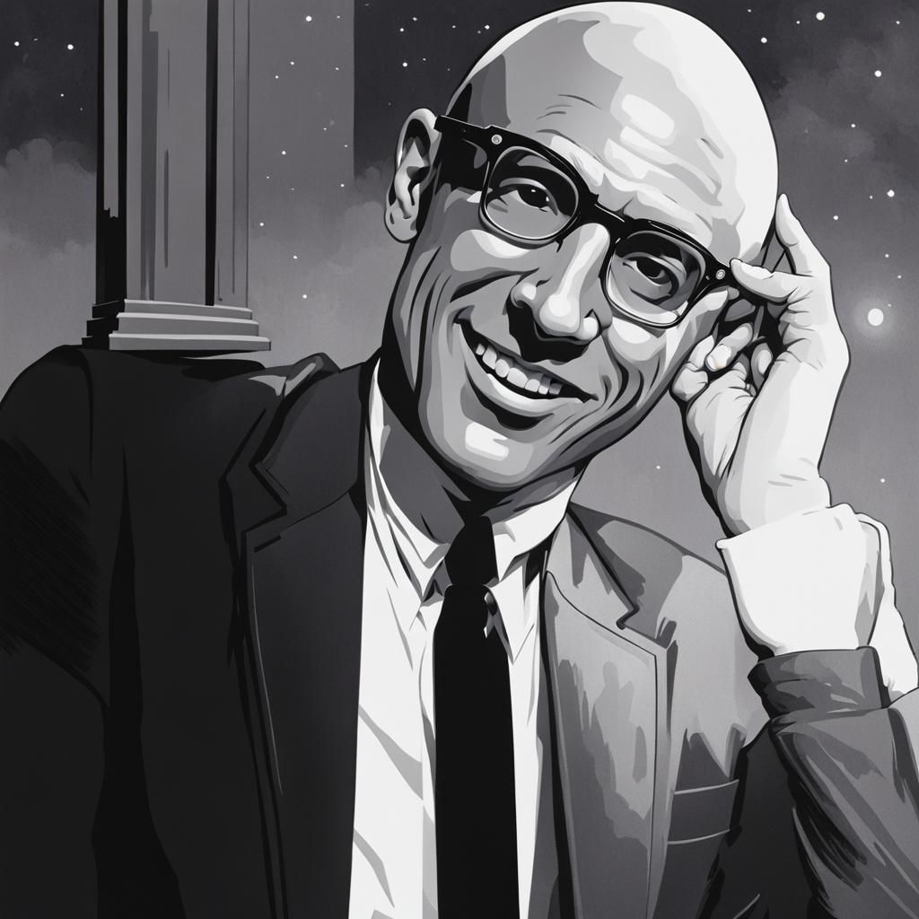 Happy Portrait in Retro Hand-Drawn Style