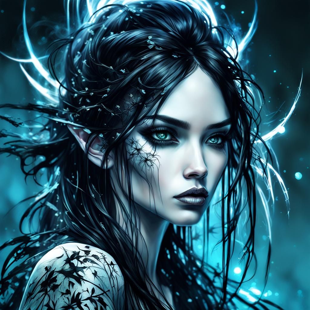 Gothic Darkling: A Digital Airbrush Masterpiece