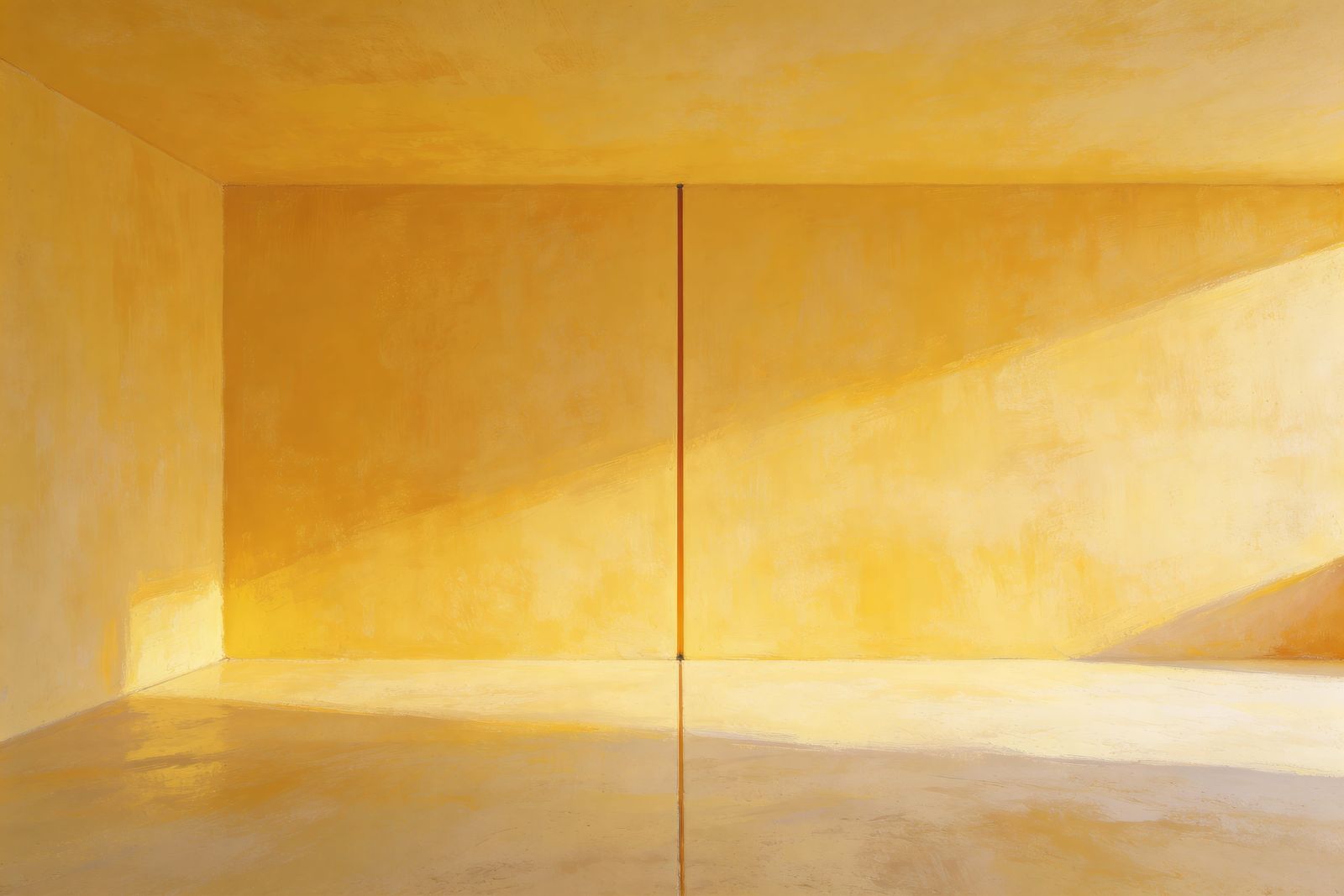 Minimalist Yellow Room with Poetic Silence