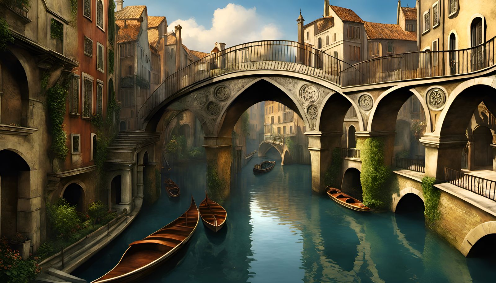 Baroque Canals in a Whimsical European City