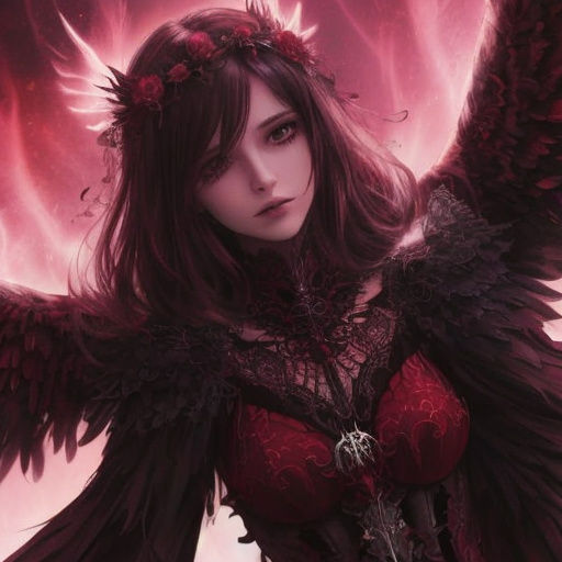 Winged Skeletal Angel with Glowing Aura