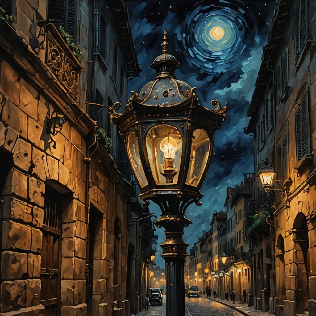 ancient street lamp