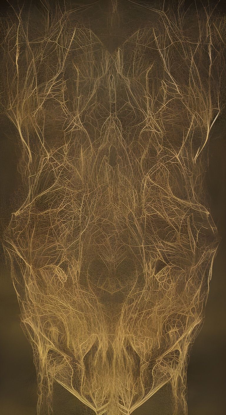 Ethereal Semi-Transparent Forms with Embossed Shadows