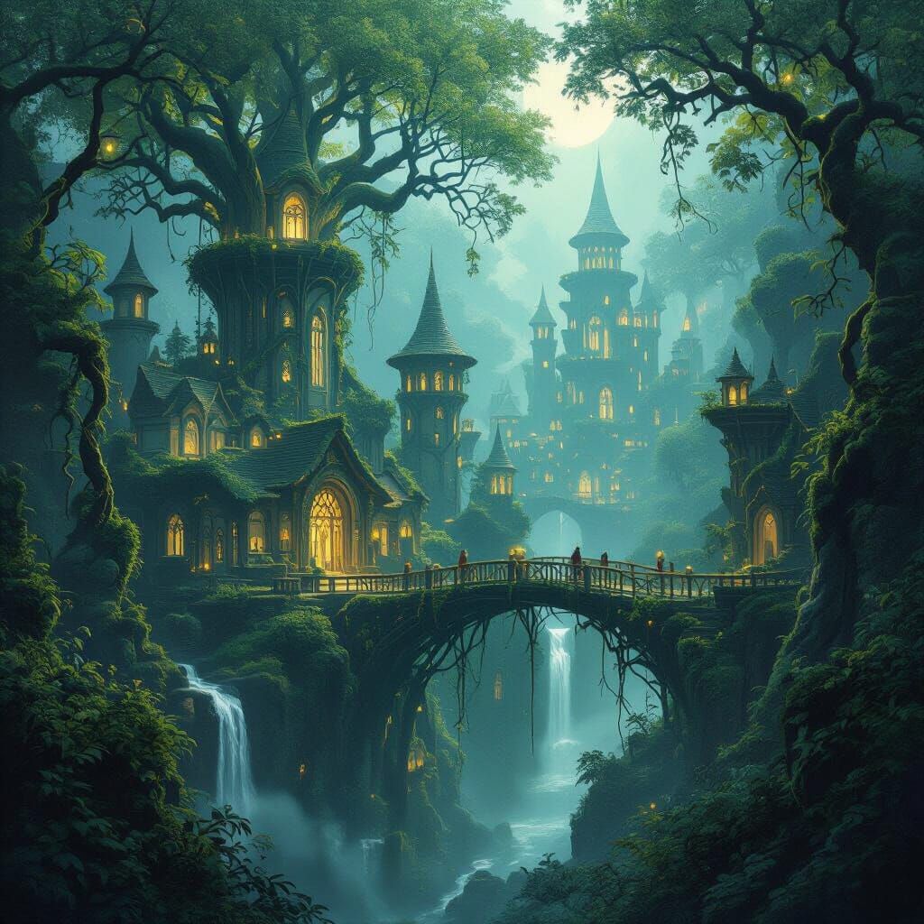 Ancient Forest City: Nature-Integrated Architecture