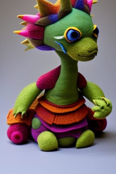 Phyrexian Dinobeast Monster: Detailed Clay Art Plush