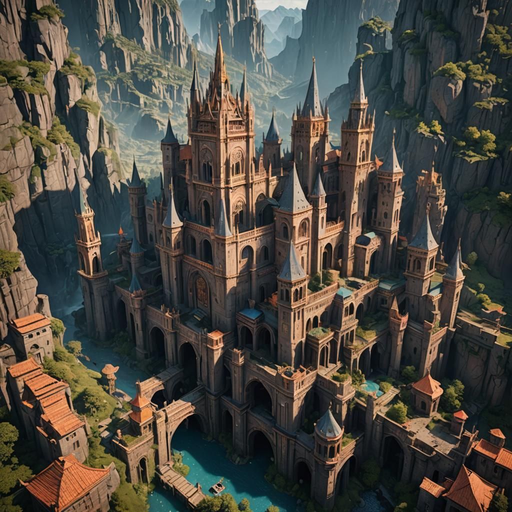 Fantastical Matte Painting of Alba in Deep Color