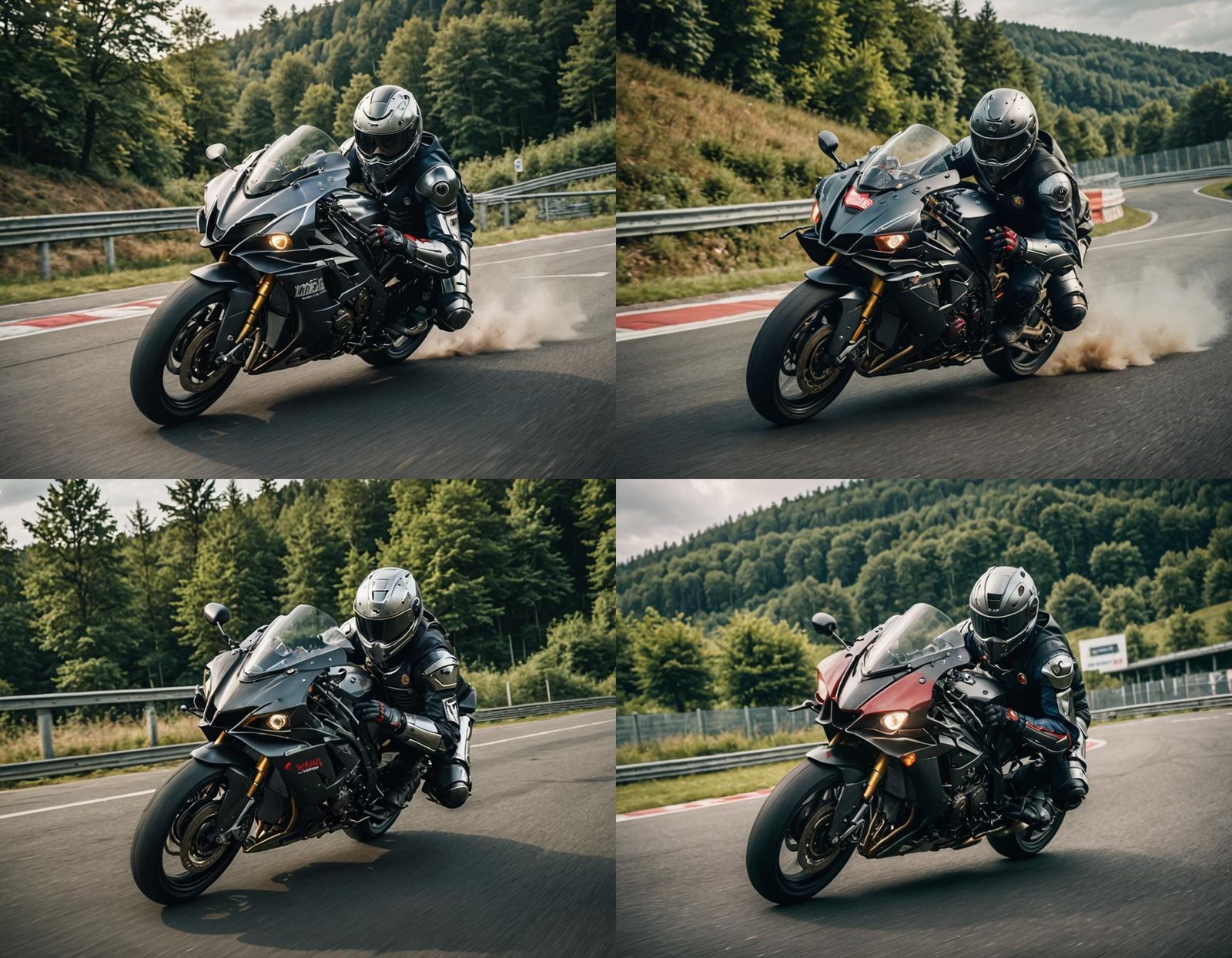 Cyborg Vampire Rides Yamaha at Nürburgring