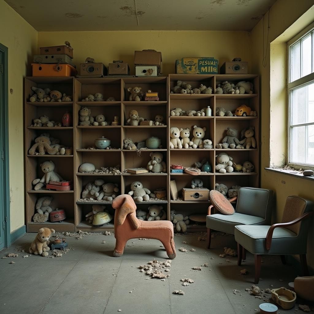 Nostalgic Vintage Toys in Deserted Daycare Center