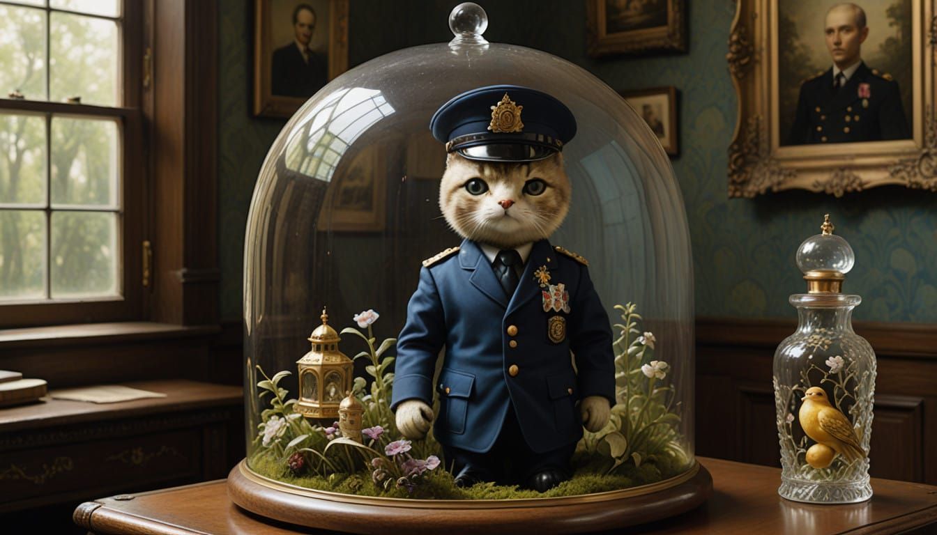 English Policeman Gives Massage Inside Glass Bottle Parlor