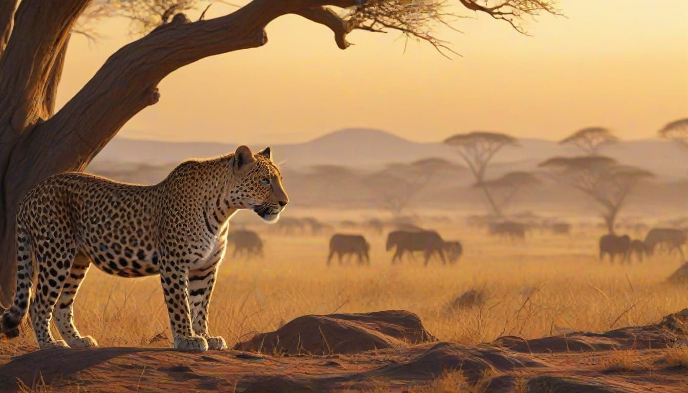 Leopard Watches Migration, Evgeniya Roslik Style