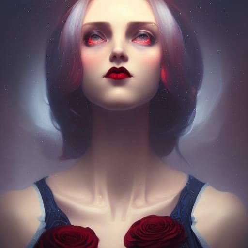 Eerie Victorian Gothic Portrait of Sad Woman