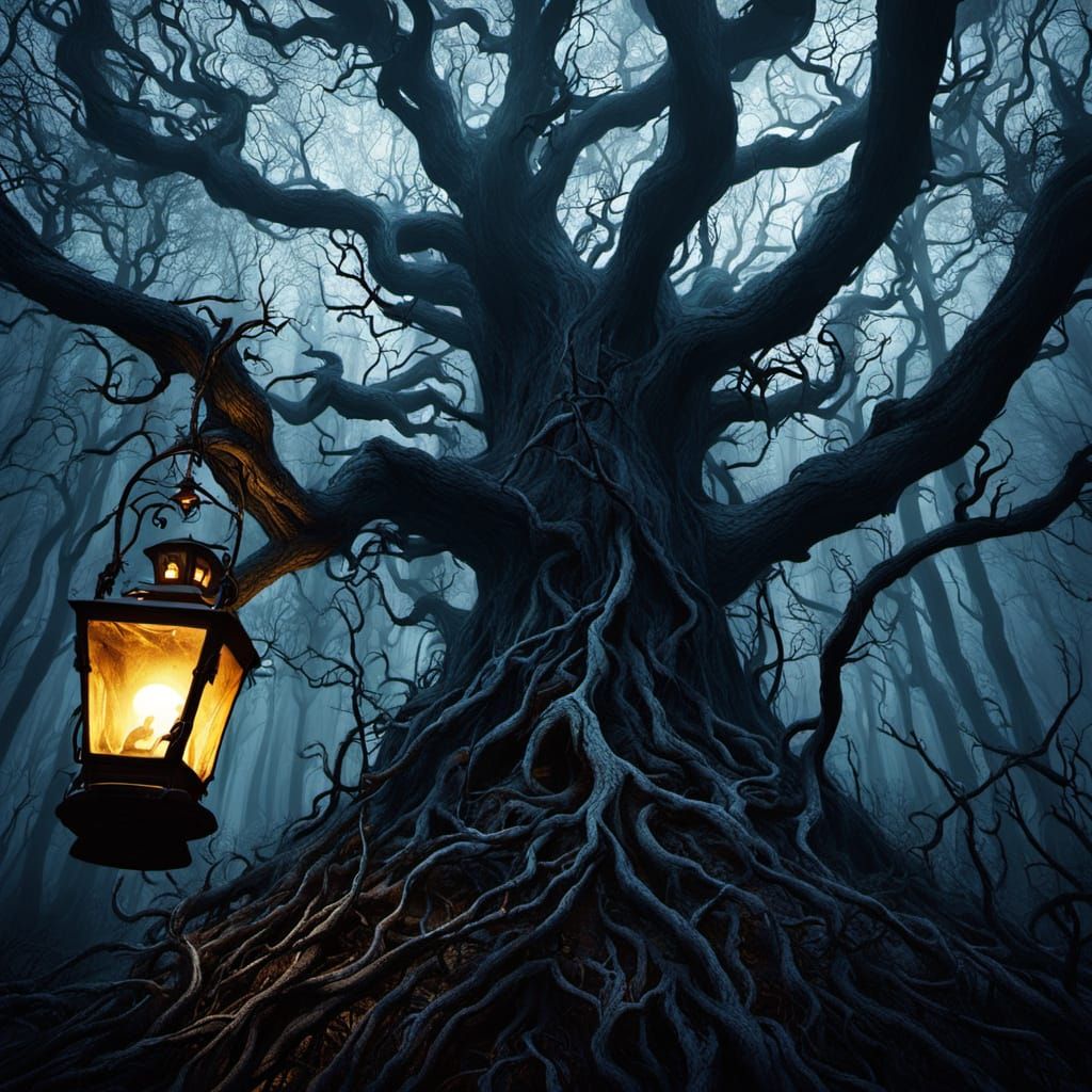 Marie Rogêt in a Dark Forest, Inspired by Gustave Doré and G...