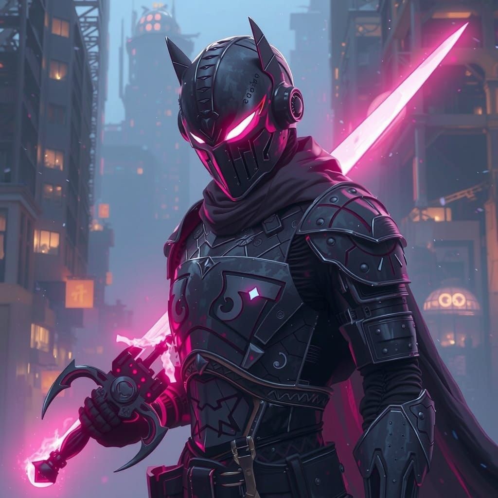 Ethereal Knight in Shimmering Silver Armour