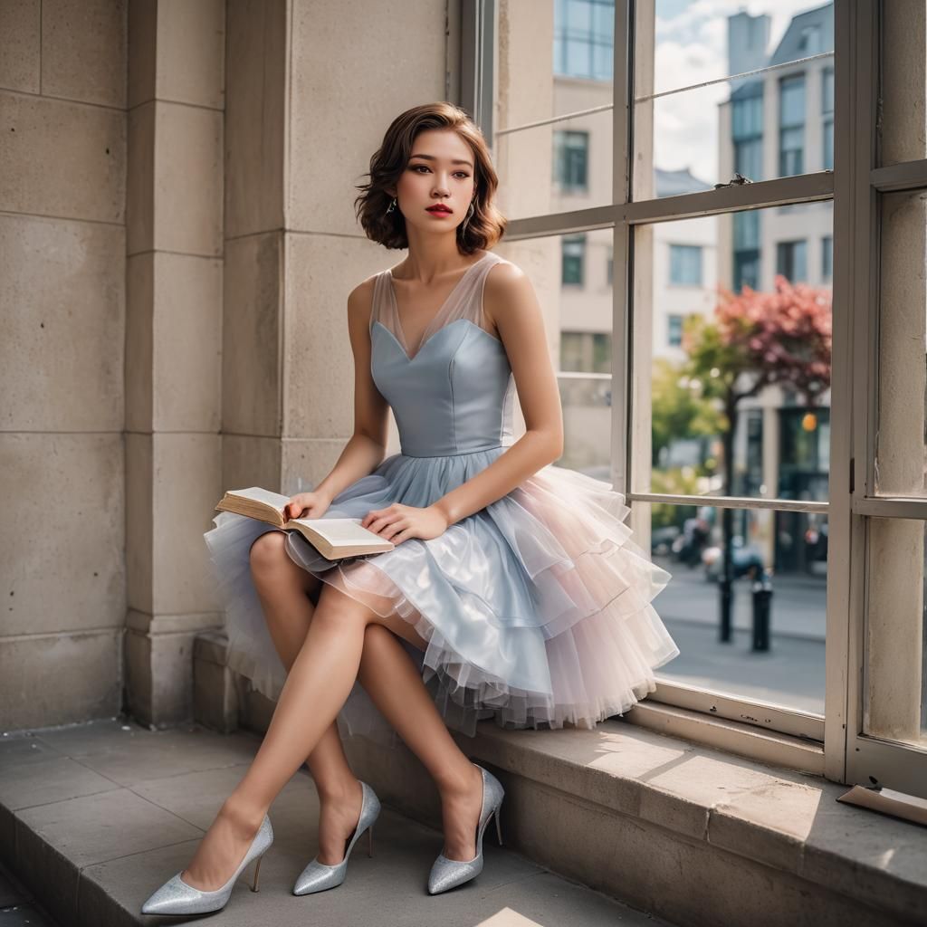 Crossdressed Teenager Portrait in Sugimoto Style