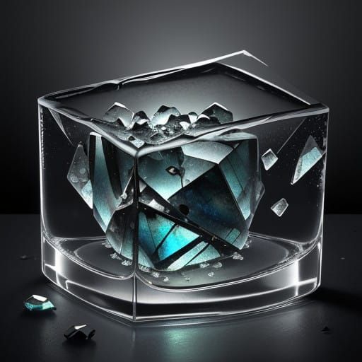 Ethereal Dreamscape with Labradoresque Fragments and Glass A...